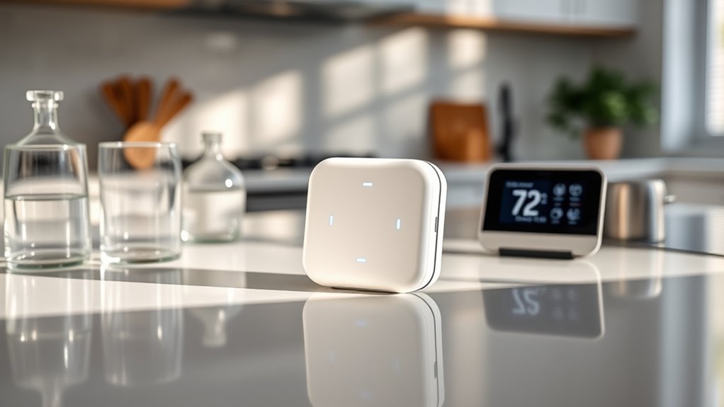 leak detectors with temperature alerts