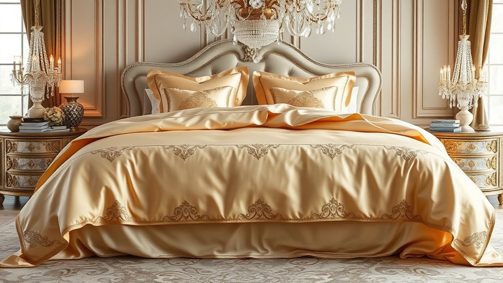 luxury king bed bedding