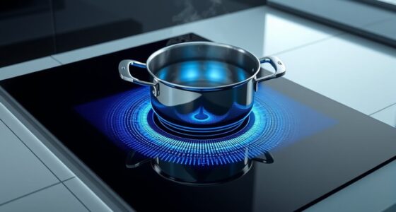 magnetic field heats cookware