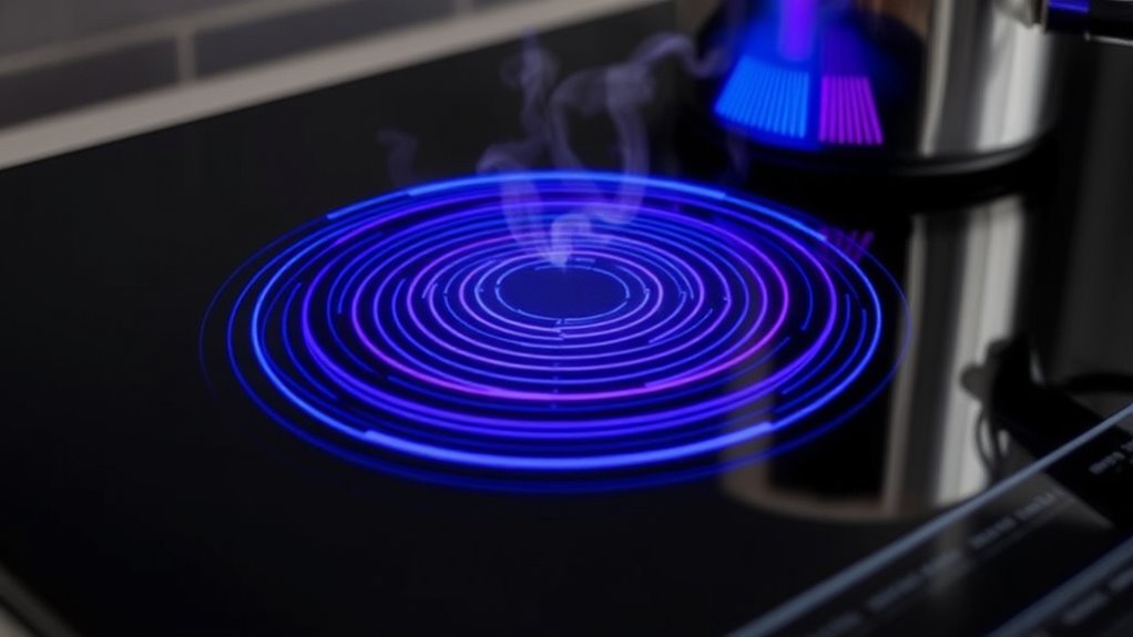 magnetic induction heats cookware