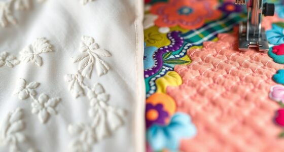 manual stitching versus machine quilting