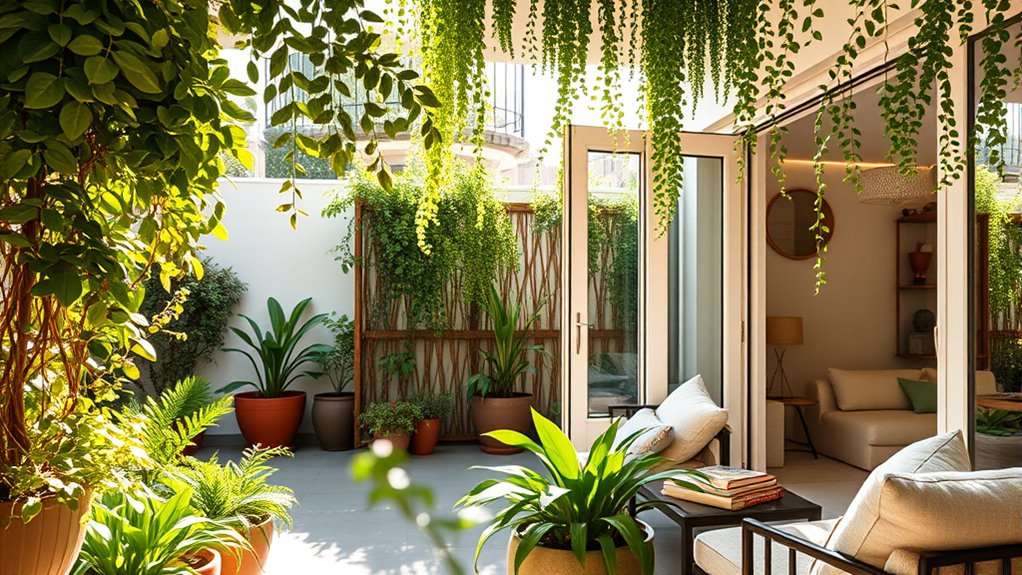 natural privacy enhancing greenery