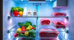 organized fridge for safety