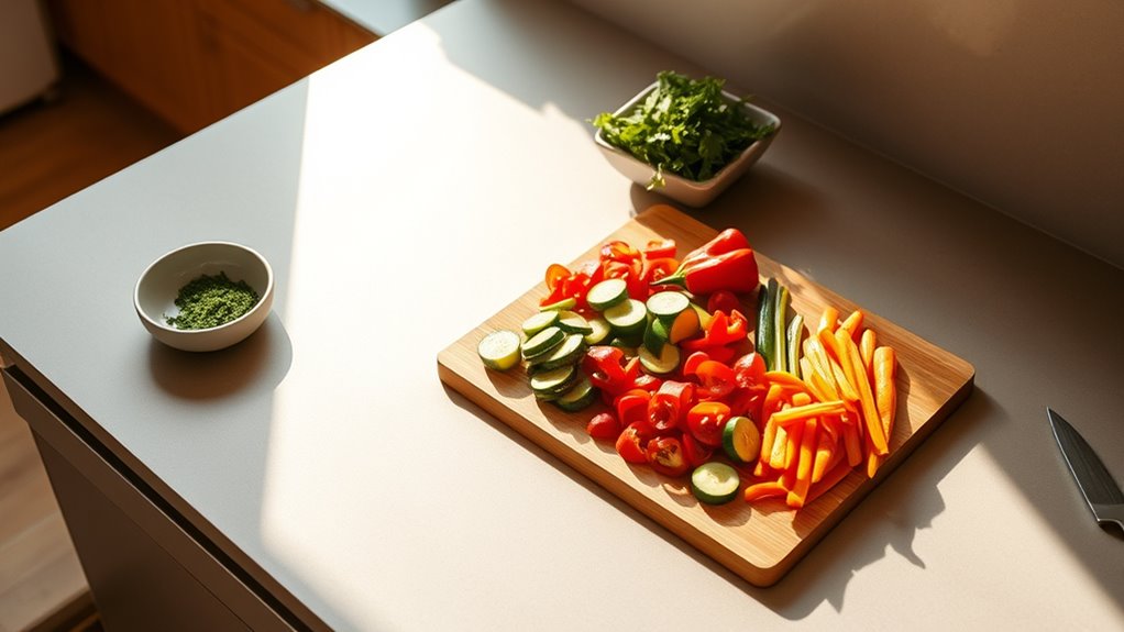 organized safe prep station