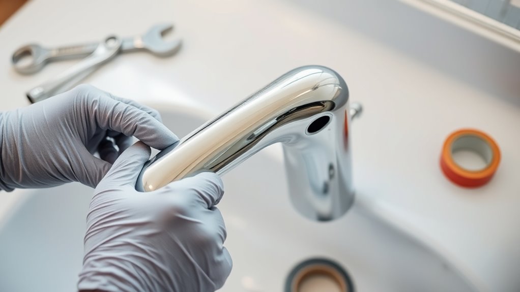 prepare faucet parts carefully