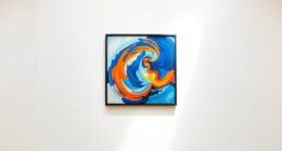 properly hung at eye level