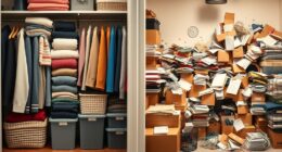 removing clutter arranging space