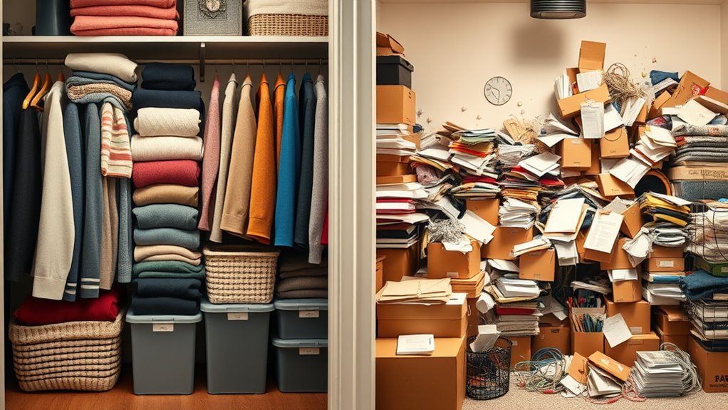 removing clutter arranging space