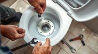 repair a leaking toilet