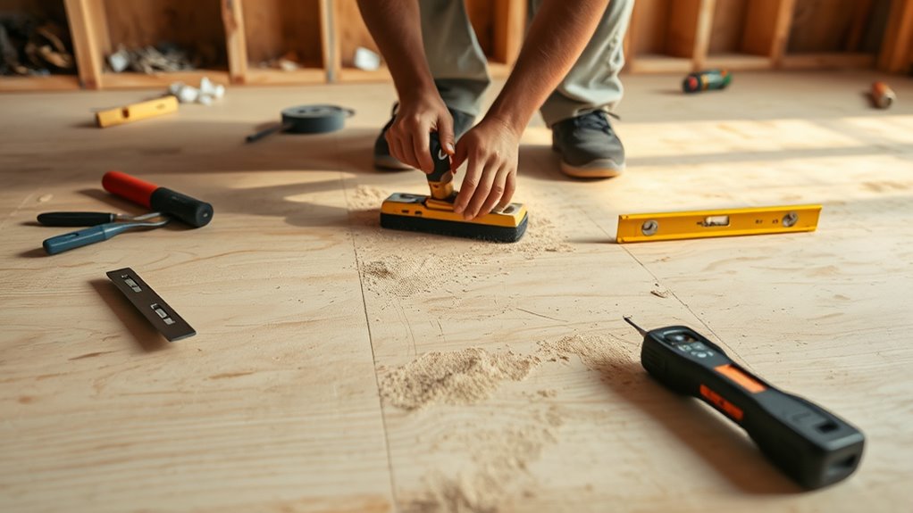 repairing damaged subfloor sections