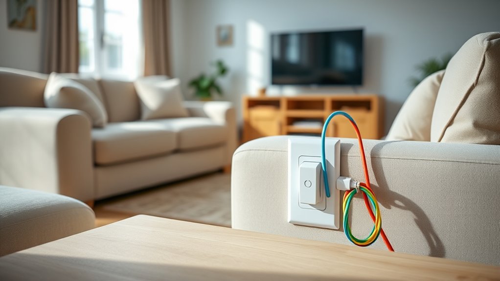 secure electrical outlets and cords