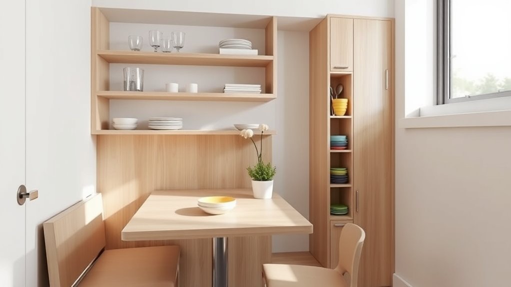 small space dining storage