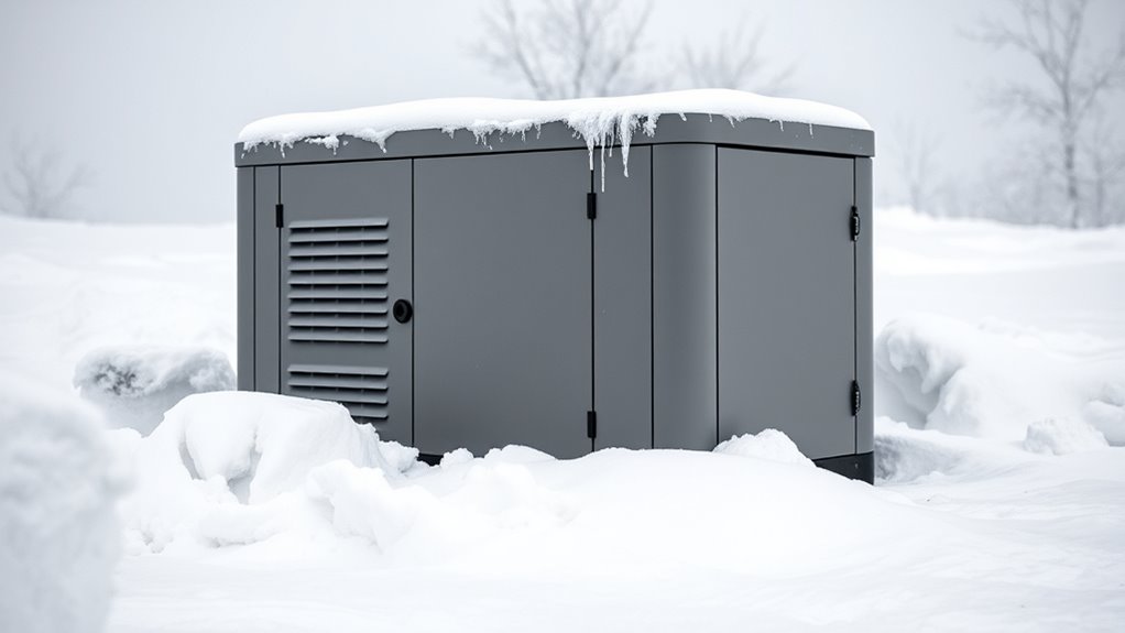 snow resistant generator enclosure features
