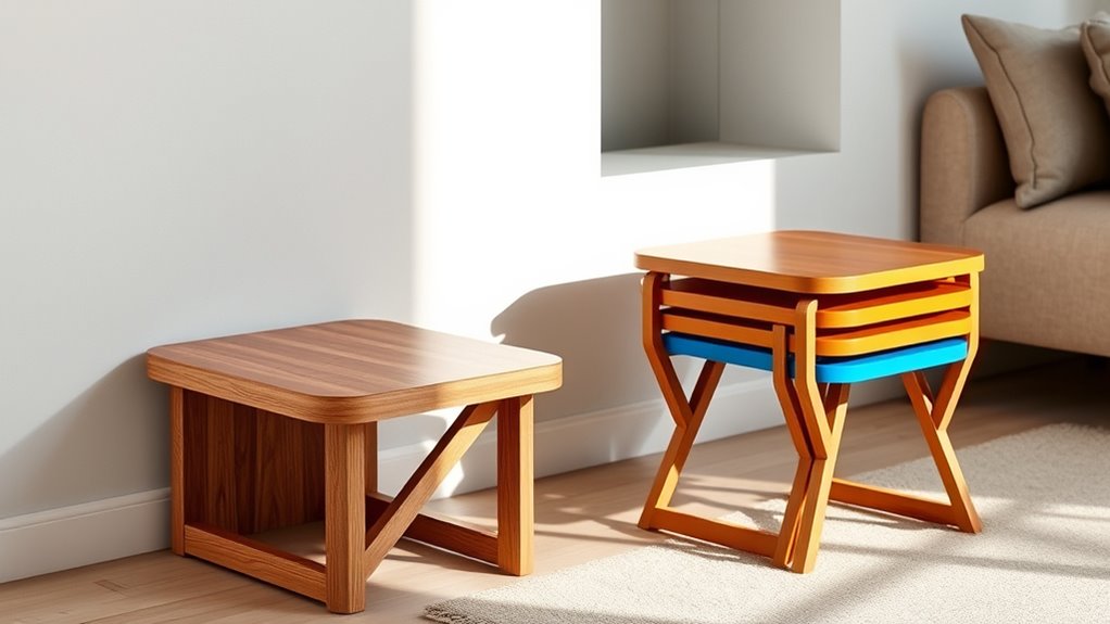 space saving foldable tables