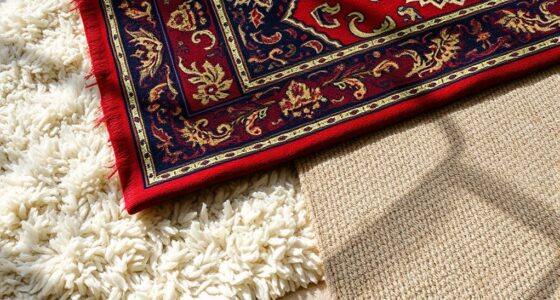 stacked rug arrangements