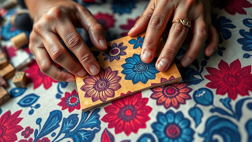 stamping fabric with patterns