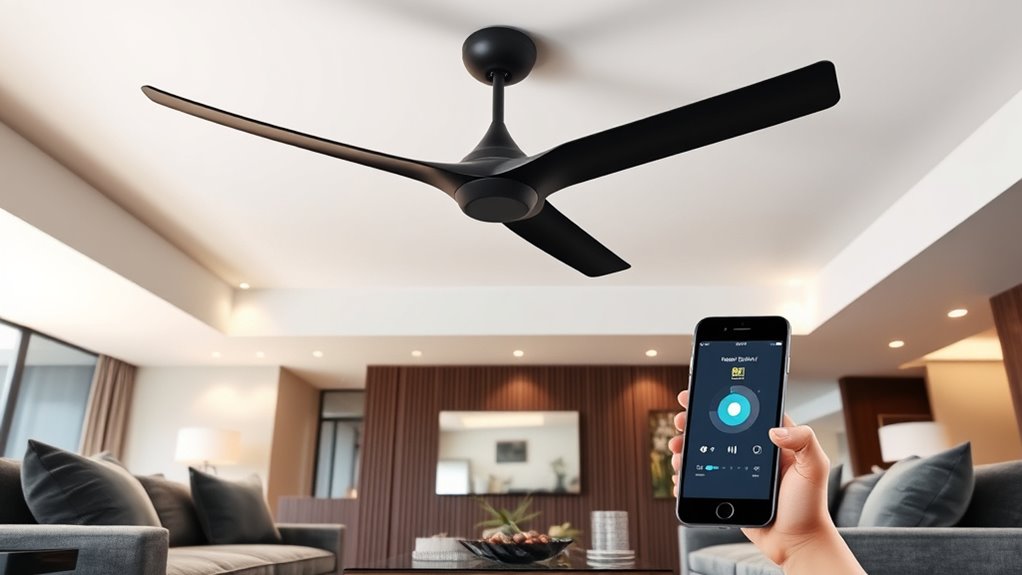 top app controlled ceiling fans