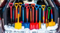 top car trunk snow shovels