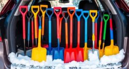 top car trunk snow shovels