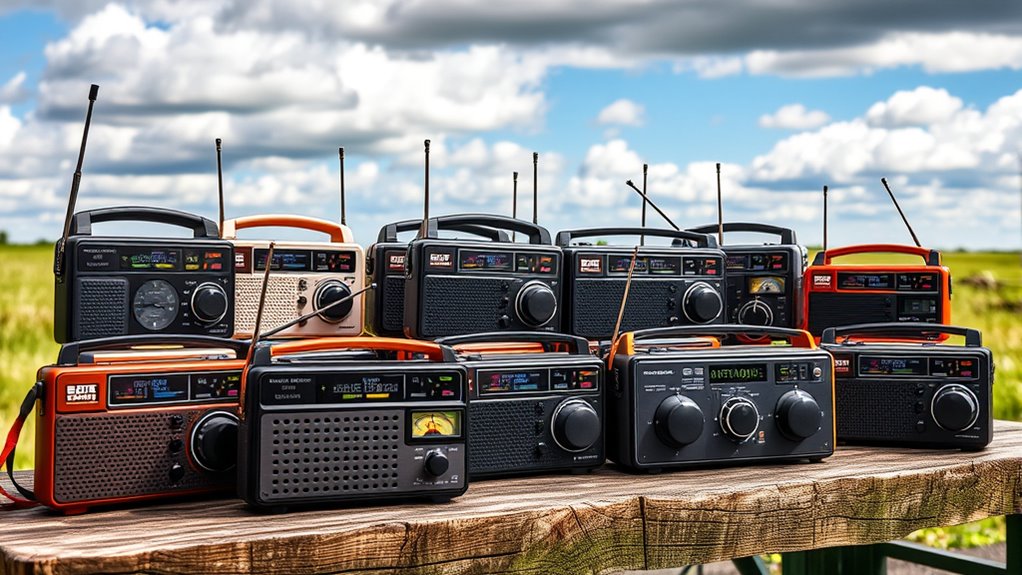 top hand crank radios