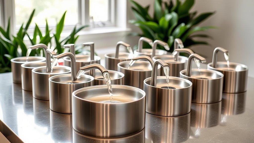 top stainless steel cat fountains