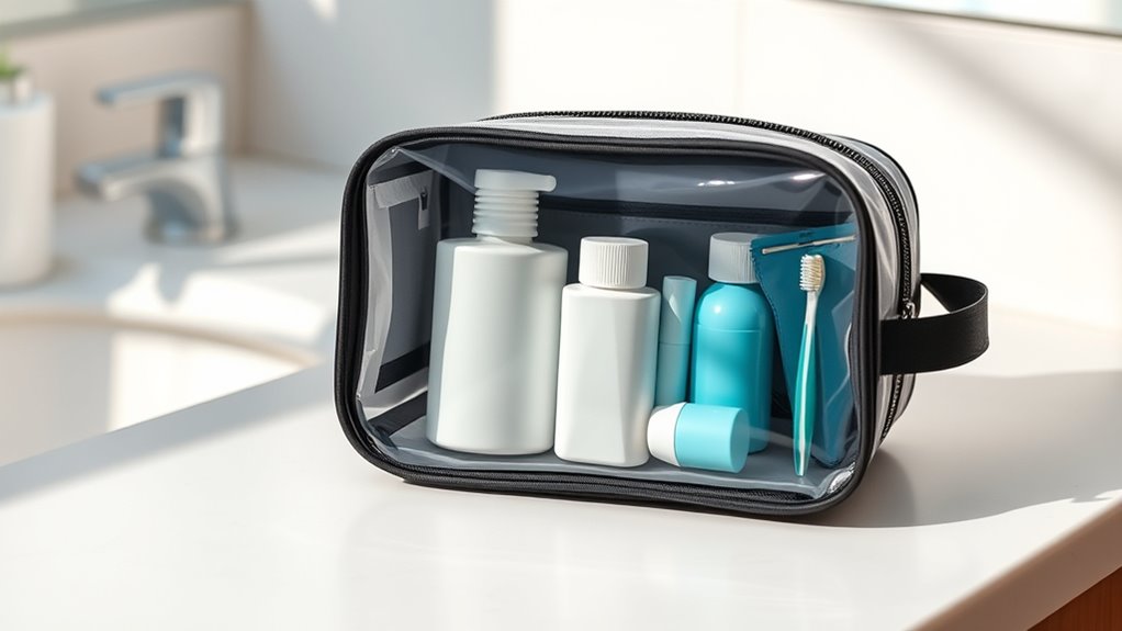 travel friendly toiletry organization