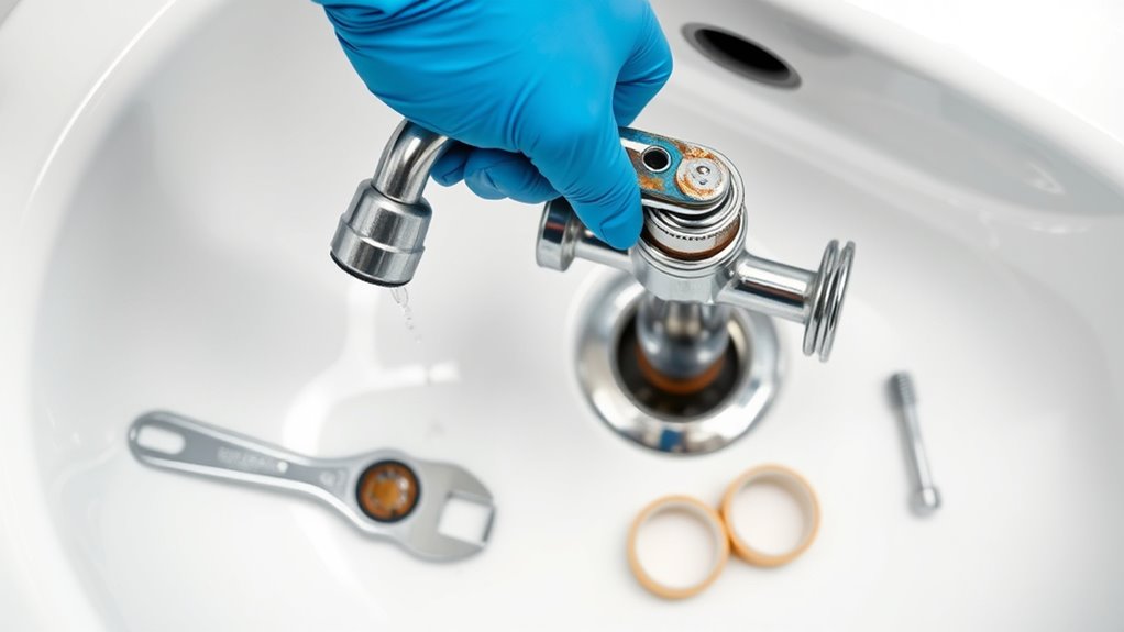 turn off water assemble components