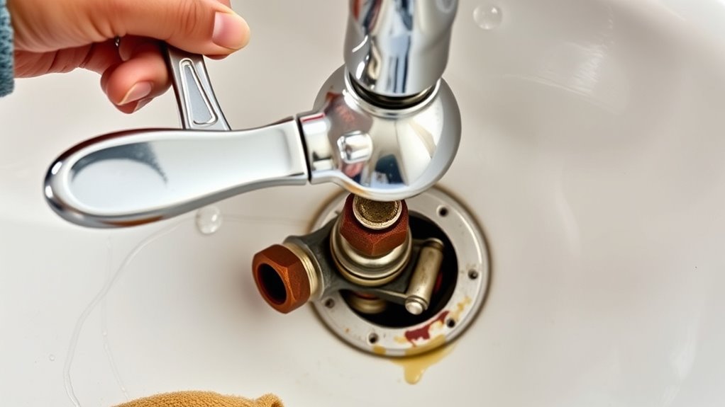 turn off water detach clean