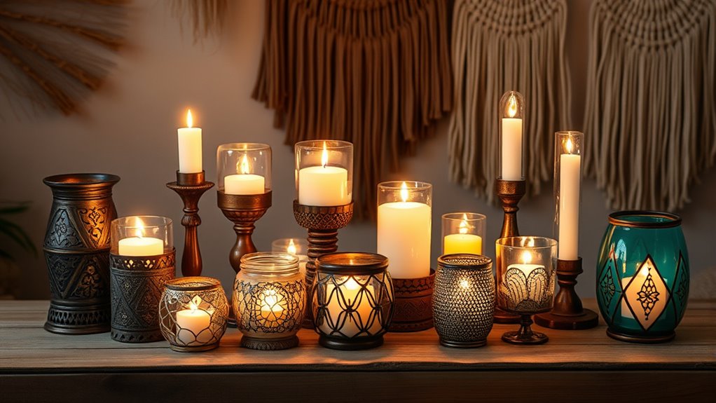 boho candle holder collection