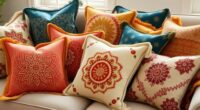 boho cozy throw pillows