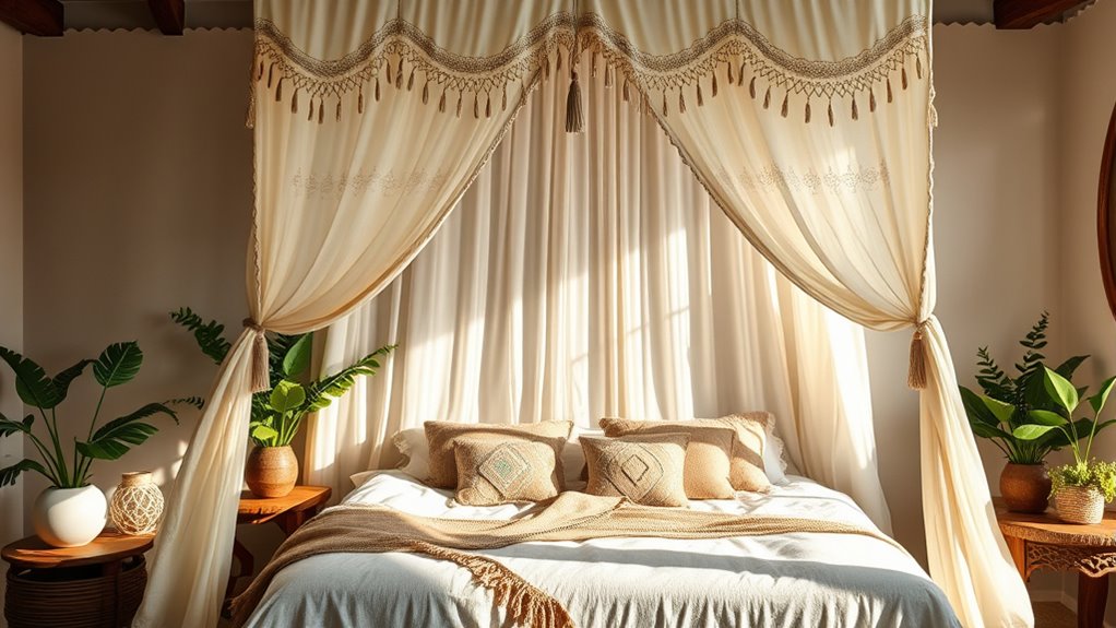 chic boho bed canopies