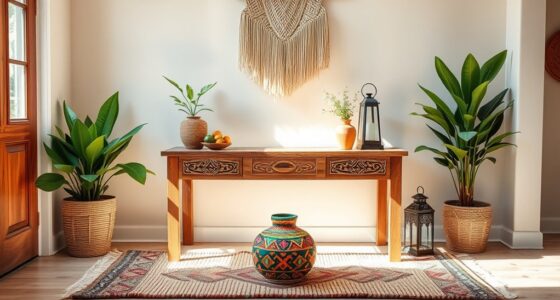 chic boho console tables