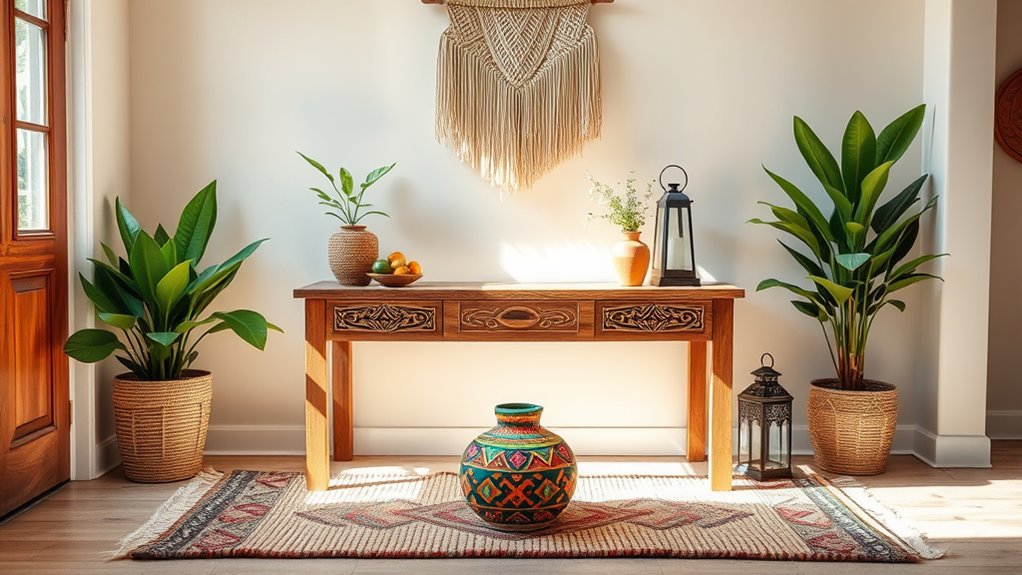 chic boho console tables