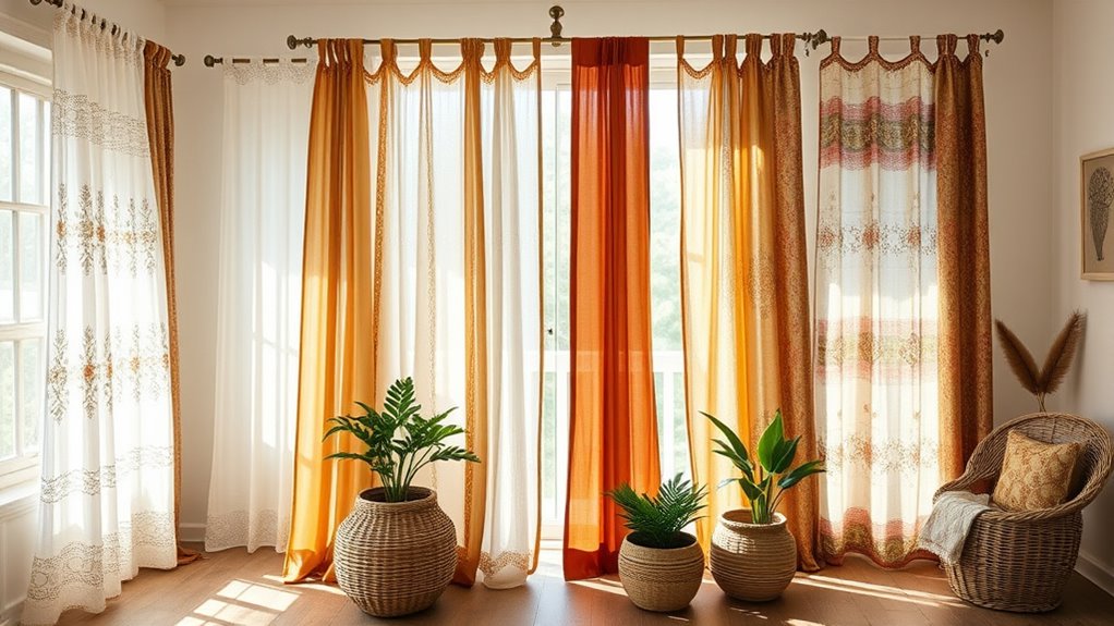 chic boho curtain selections