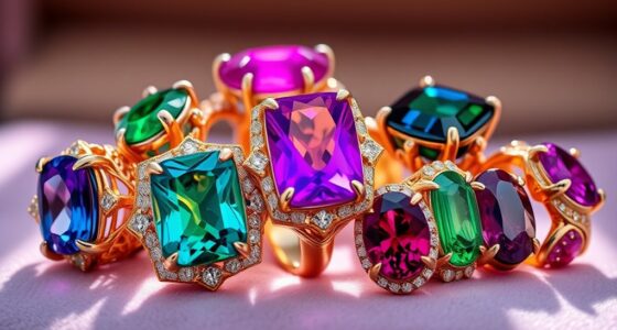 elegant gemstone cocktail rings