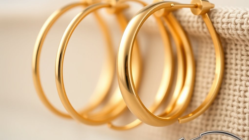 premium 14k gold hoops