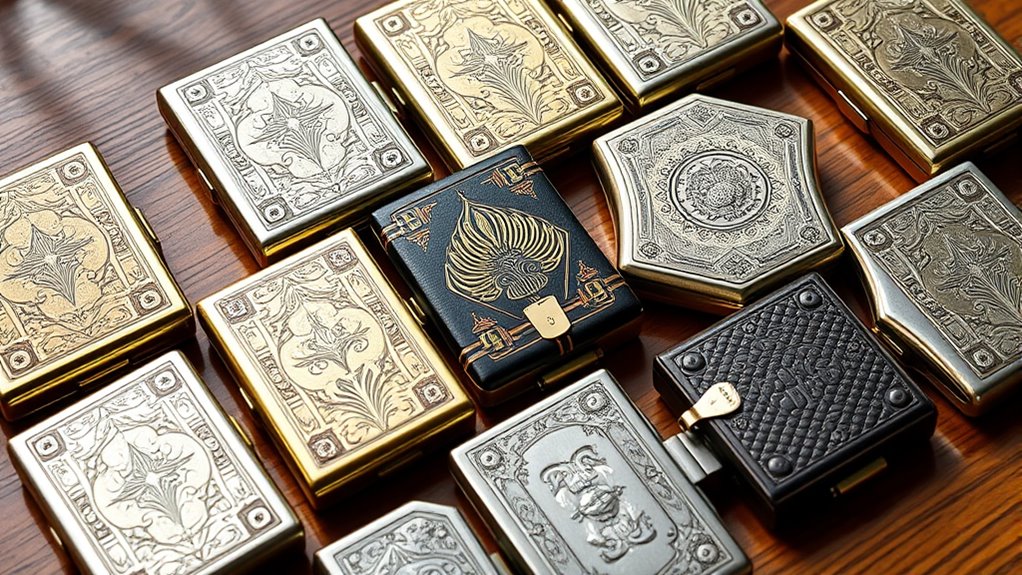 retro stylish cigarette cases