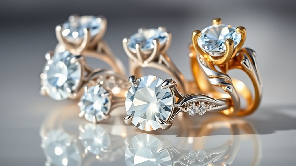 sparkling affordable moissanite rings