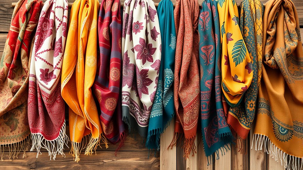 stylish boho printed scarves