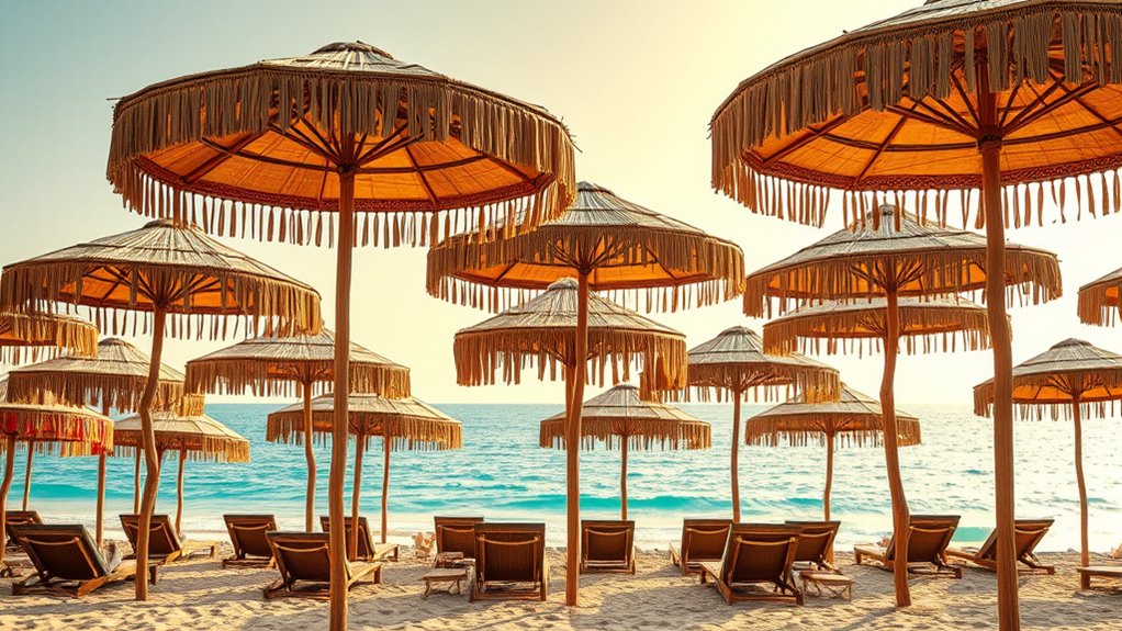 top boho beach umbrellas