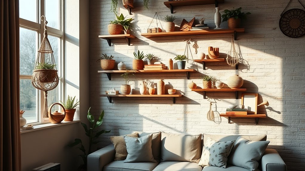 top boho wall shelf ideas