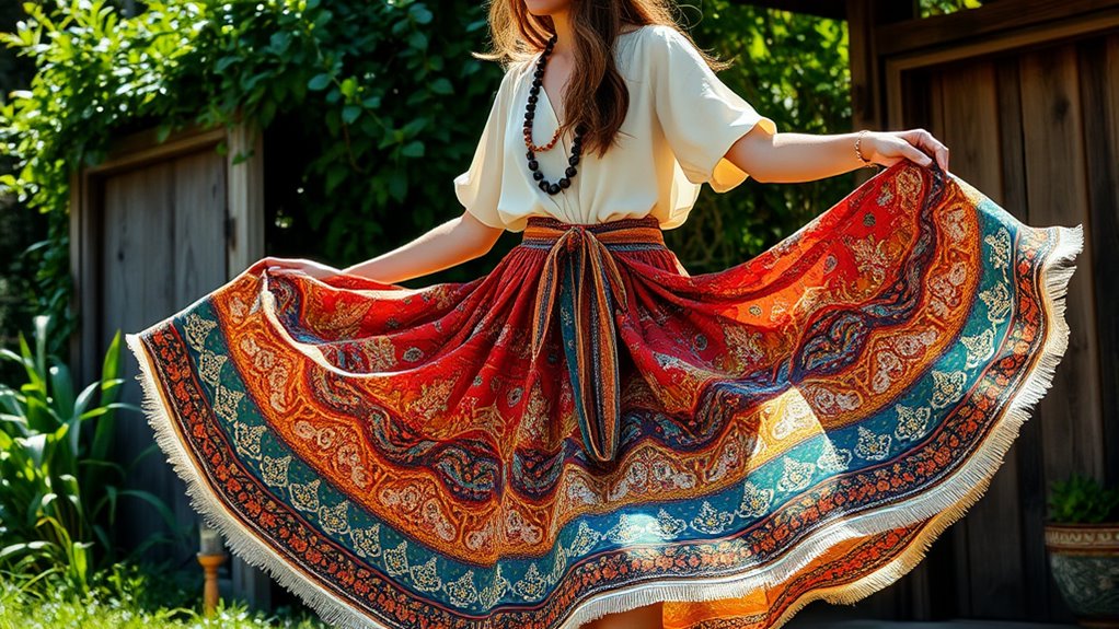 top boho wrap skirt trends