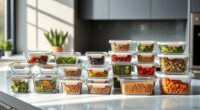 top glass meal storage