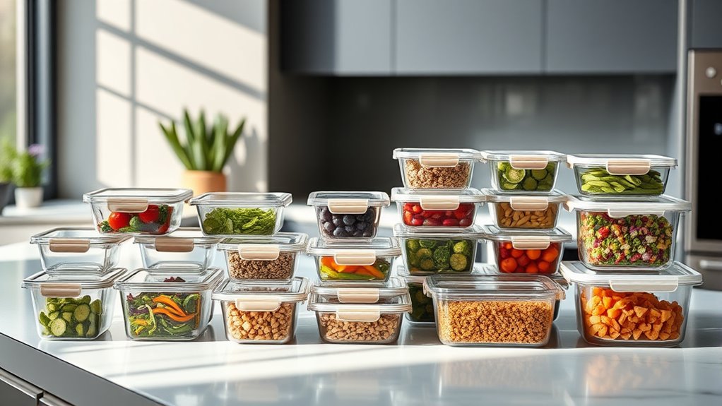top glass meal storage