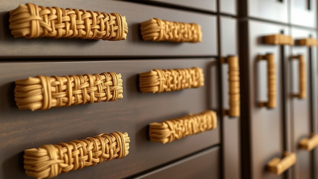 top rattan kitchen cabinet pulls