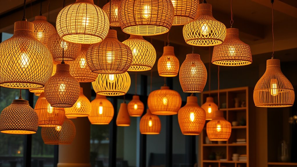 top rattan pendant lighting