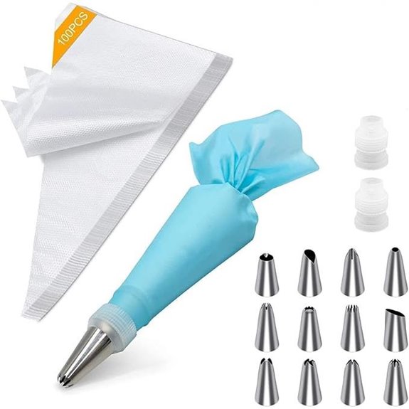 Tamodan 100 Pcs Cake Piping Bags & Tips Set