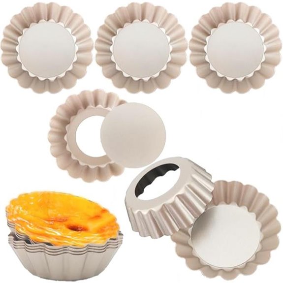 DATANYA 3-Inch Removable Tart Pans (12-Pack)
