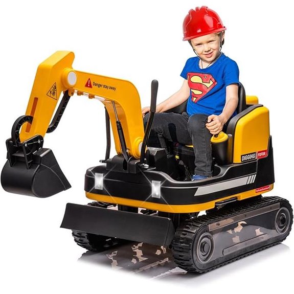 JOYLDIAS 12V Ride-On Excavator with Remote & MP3