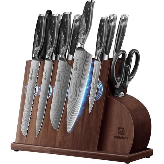 14-Piece Kitchen Knife Set with Magnetic Block